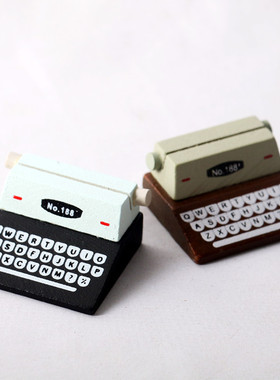 Dollhouse微缩食玩迷你收银台打字机摆件造景拍摄道具配件装 饰品