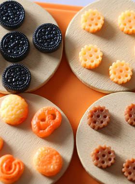 Dollhouse娃娃屋仿真迷你曲奇小饼干微缩食玩厨房场景模型DIY配件