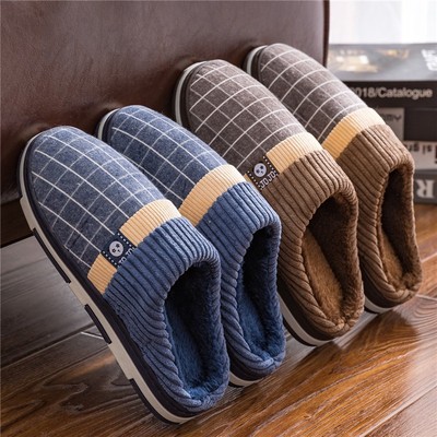 男士棉拖鞋冬季男款冬天室内家用防滑2025新款家居保暖大码毛拖鞋