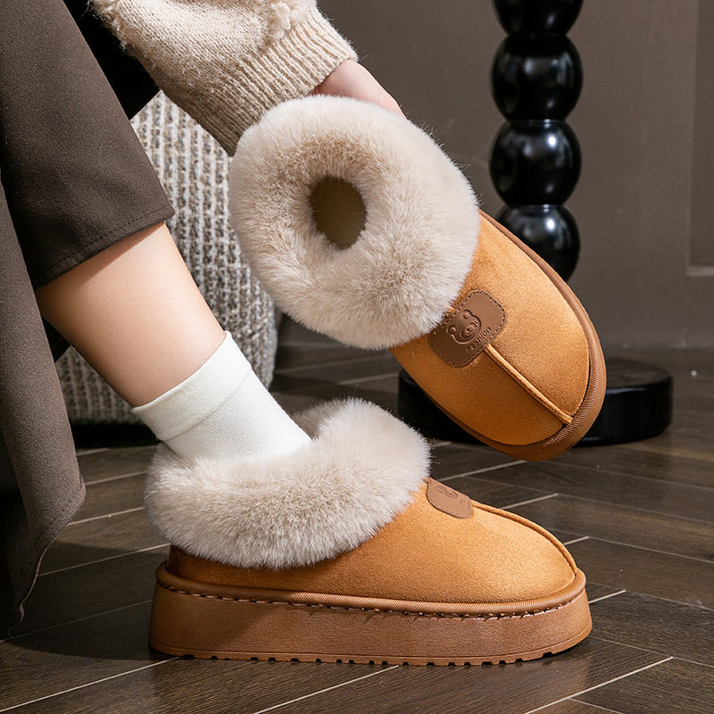 秋冬季棉拖鞋女毛绒情侣包跟保暖防滑室内居家麂皮绒棉鞋男士外穿,女鞋,棉鞋,淘宝优惠券,粉丝福利购,淘宝优惠卷
