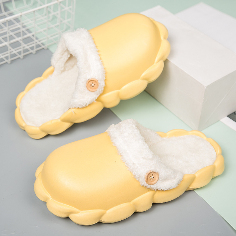 新款包头棉拖鞋冬季室内家居厚底保暖防滑防水棉鞋可拆卸月子鞋