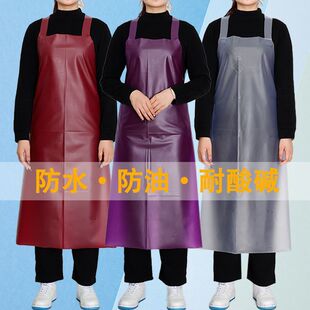 pvc防污耐脏免洗围裙男女食品防尘屠宰水产厨房劳保工业围裙