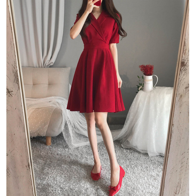 외출용 수유복 패셔너블한 인터넷 셀러브리티 노화방지 살 빼기 날씬해 보이는 원피스 핫한 엄마 스타일 산후 반팔 여름용 수유복