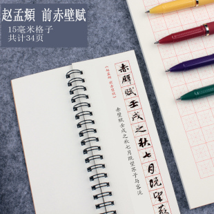 赵孟頫前后赤壁赋行书硬笔字帖高清赵体初学书法练字帖中性笔临摹