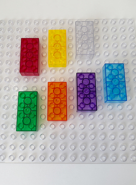 积木底板透明色大颗粒积木板底底盘diy零件配件拼插底座moc透明件