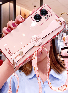 适用realmeV23手机壳真我V23i腕带RMX3571保护3576硅胶套oppo斜挎挂绳oppov全包防摔v23软壳i5g网红v235g女re