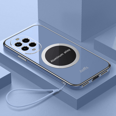 华为nova13硅胶电镀手机壳磁吸