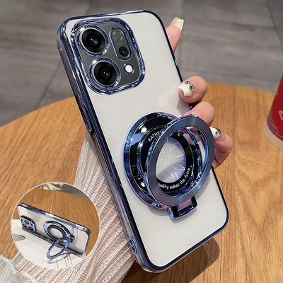 opporeno14超薄透明电镀支架壳