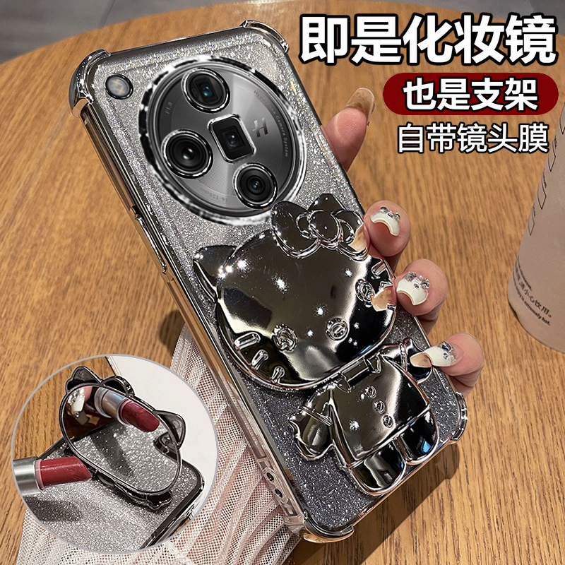 适用oppoFindX7手机壳FindX7ultra透明保护硅胶套自带镜头膜oppo全包防摔find软x7女oppox新款高级感0pp0支架