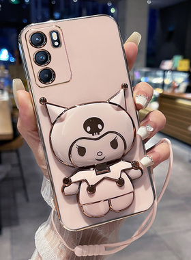 适用opporeno6手机壳reno6pro保护oppo硅胶套5G全包防摔opopreno软壳por可爱ooporeno十65g女opooreno带镜子