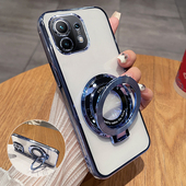 适用小米11手机壳mi11pro透明保护5G硅胶套m11镜头全包防摔M2011K2C软壳十一超薄por男女11p高级感新款 带支架