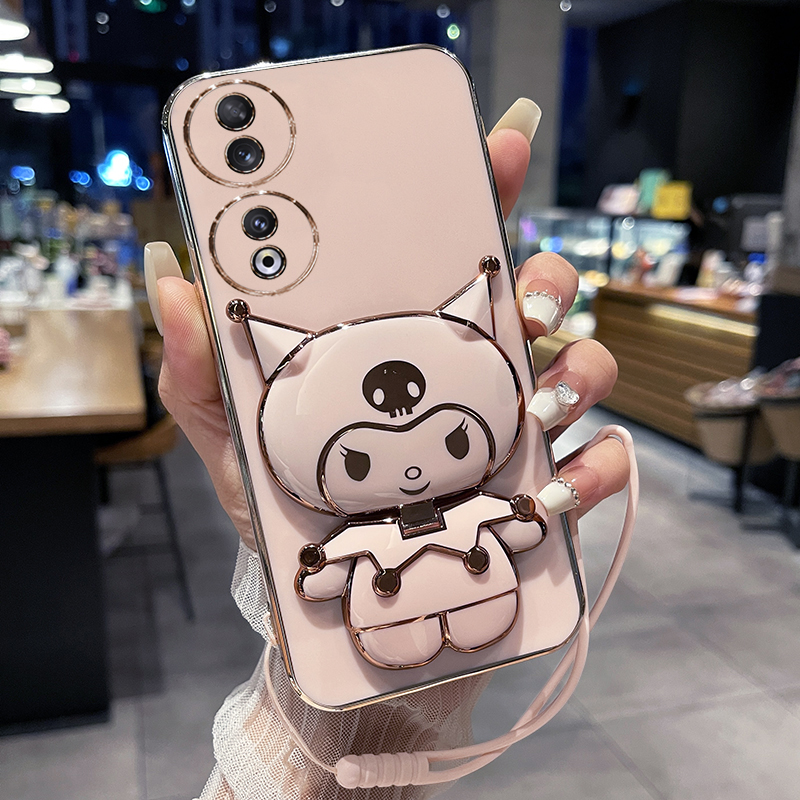 适用华为荣耀90手机壳honor90pro保护5G硅胶套REA一AN00全包防摔REP软壳9o可爱卡通905g九十por女p带镜子ANOO