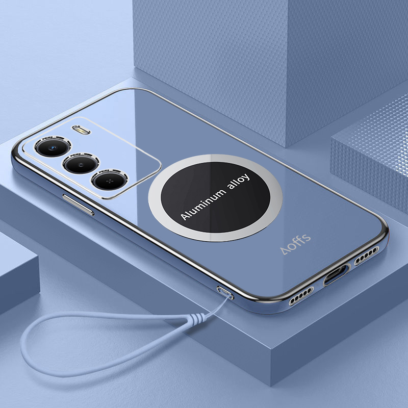 真我V70超薄电镀磁吸手机壳