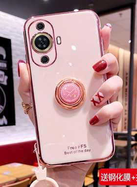 适用华为nova12活力版手机壳nove12保护硅胶套FIN一AL60全包防摔BLK软壳00高级感novo带指环支架nava女板nowa