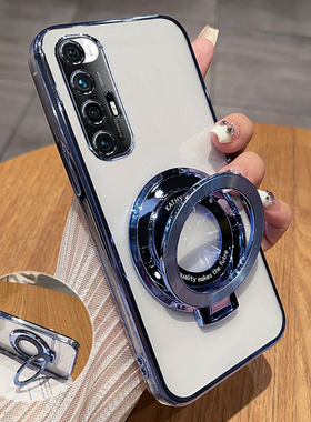 适用小米10s手机壳mi10S透明保护硅胶套全包防摔软壳M2102J2SC超薄小米十s男女潮曲面屏高级感带支架简约新款