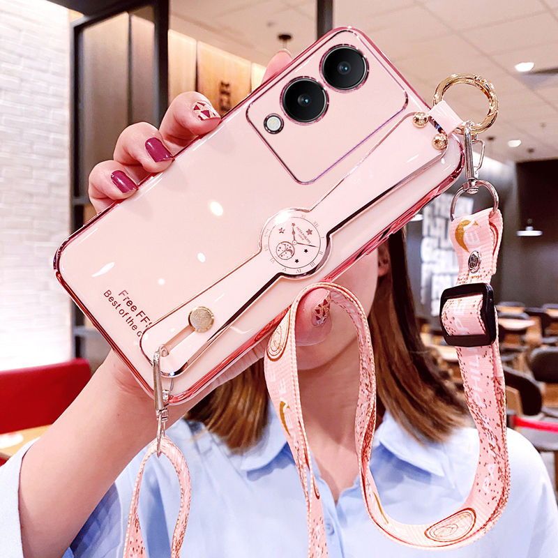 vivoy36硅胶腕带斜挎挂绳手机壳