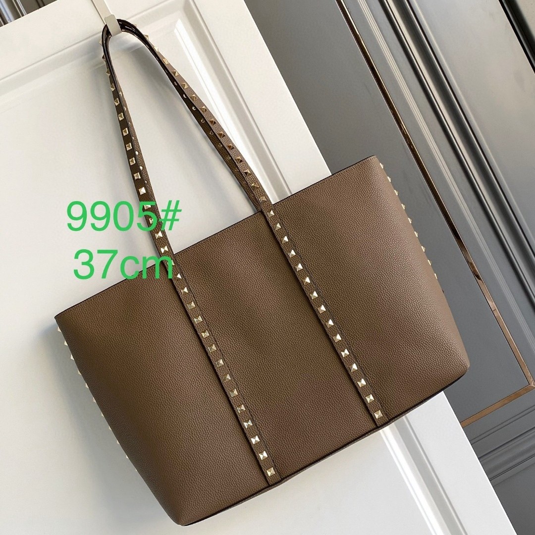 2025新款铆钉小牛皮托特包女大容量通勤单肩包手提包休闲百搭轻奢,箱包皮具/热销女包/男包,托特包,淘宝优惠券,粉丝福利购,淘宝优惠卷