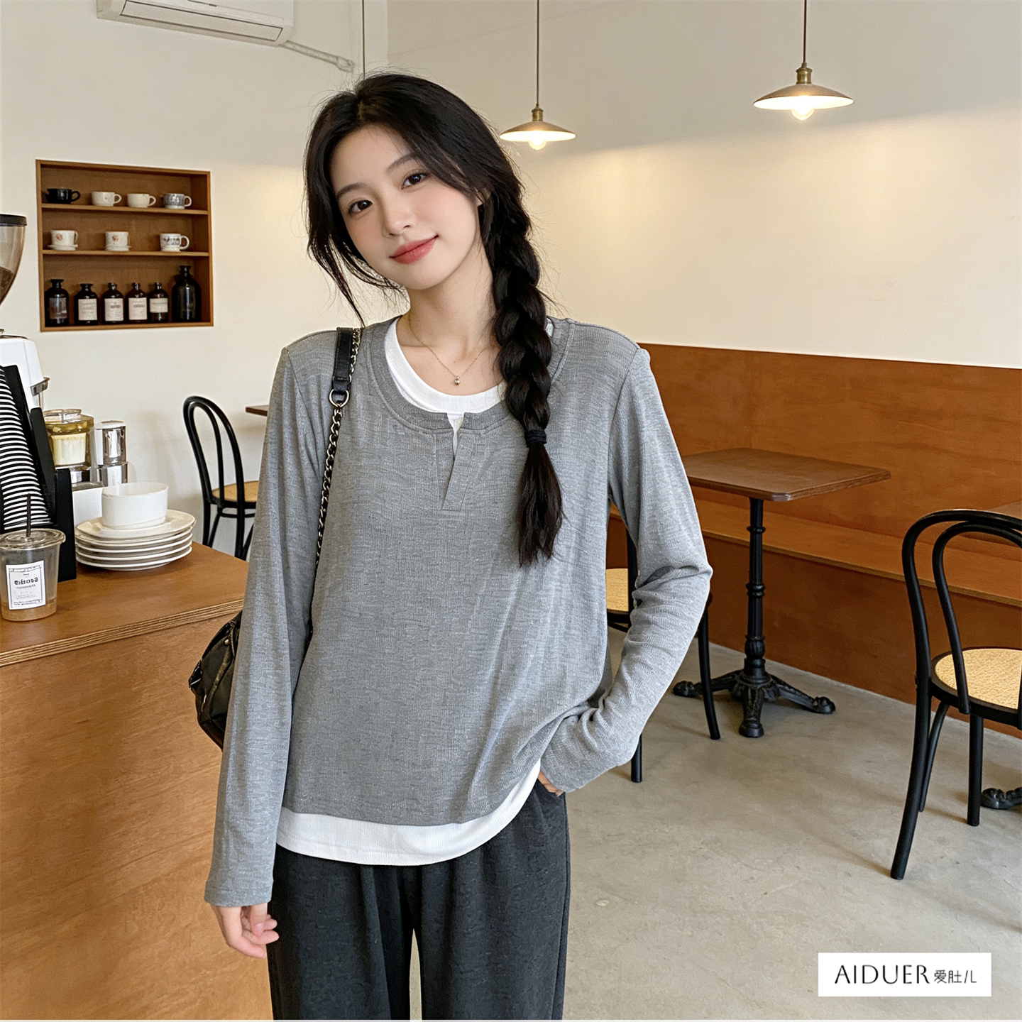 薄款内搭产后宝妈母乳妈妈春季哺乳期上衣服春装外出辣妈外穿春秋