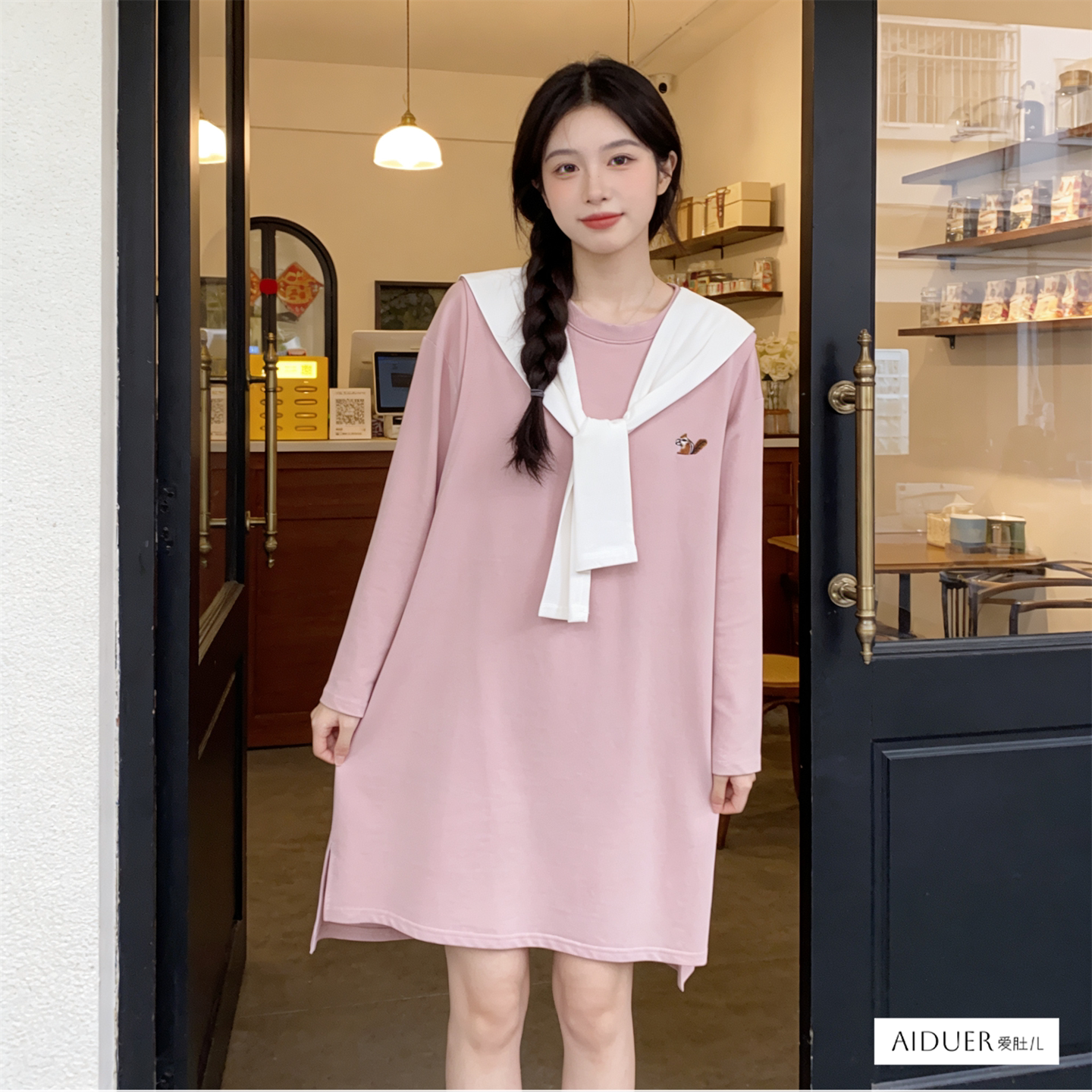 孕期两用孕妇装春季哺乳期上衣服春装外出辣妈妈妈长袖可外穿卫衣