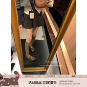 DDXZ夕子 a字半裙蝴蝶结半身裙 韩系短裙秋冬毛呢百褶裙小个子短款