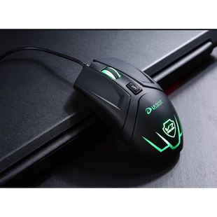 送鼠标垫 达尔优 V7电脑发光电有线游戏鼠标CF竞技加重鼠标