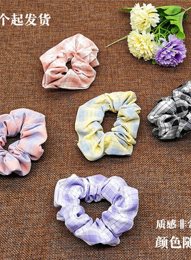 D008B 秋冬款加厚彩色发绳+20起大肠发圈柔软可爱宽发绳彩色头花