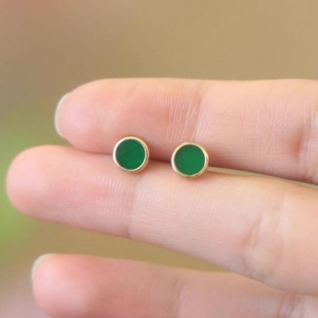 和颜悦色天然翡翠天然珍宝18K金