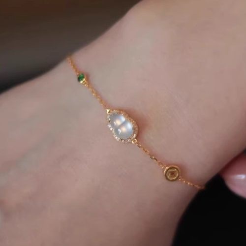 和颜悦色翡翠手链天然珍宝