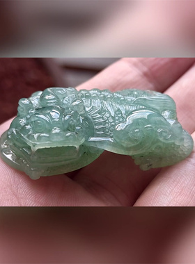 5602翡翠貔貅吊坠男女冰糯种高端玉石器霸王皮丘挂件天然A货