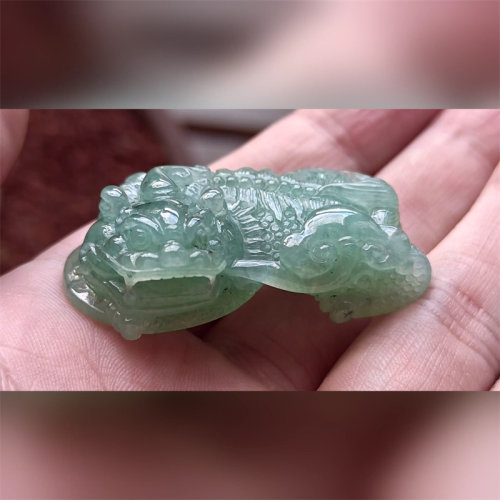 5602翡翠貔貅吊坠男女冰糯种高端玉石器霸王皮丘挂件天然A货