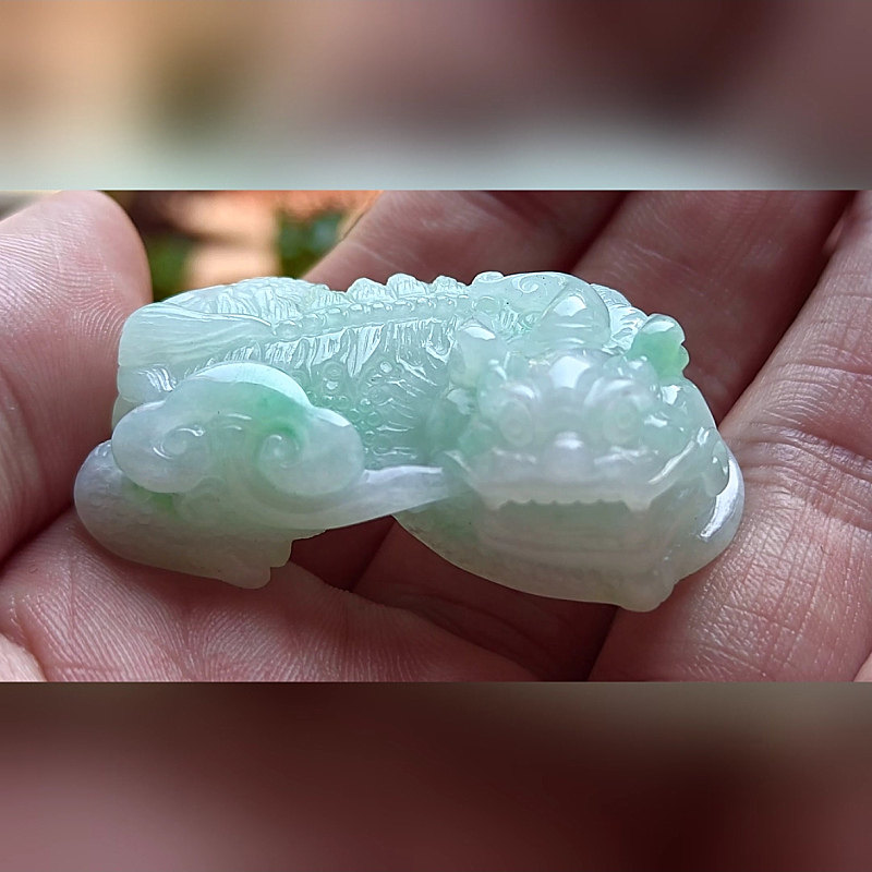 4722翡翠貔貅吊坠男女冰糯种高端玉石器霸王皮丘挂件天然A货招财