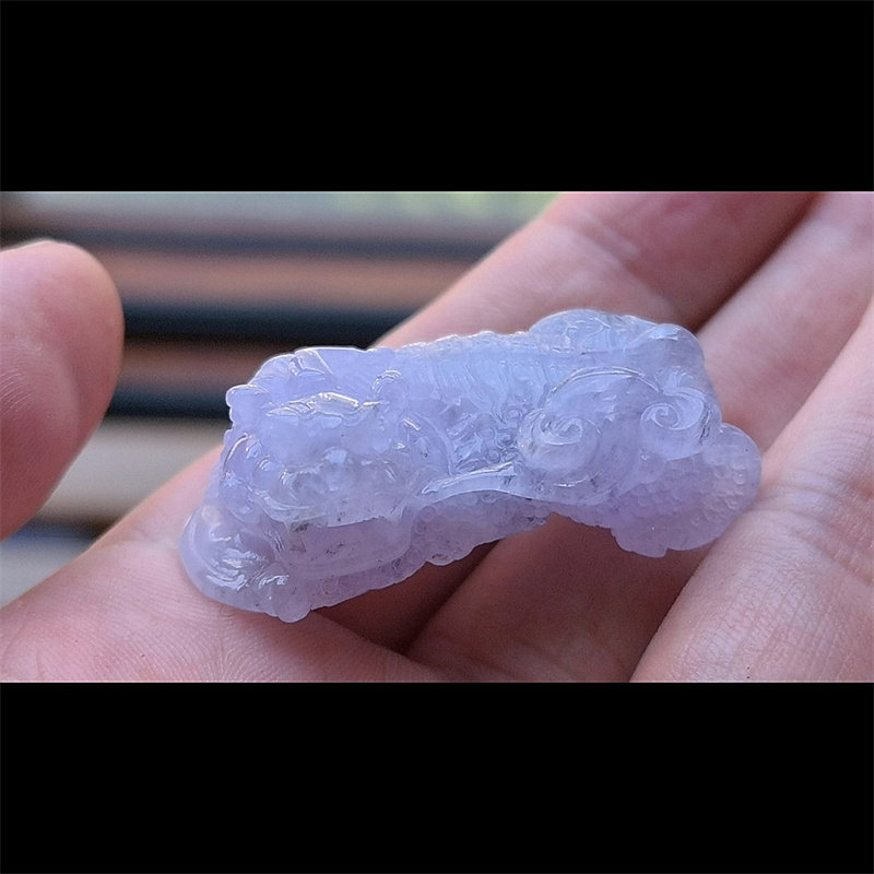 4403翡翠貔貅吊坠紫罗兰男女冰糯种高端玉石霸王挂件天然A货
