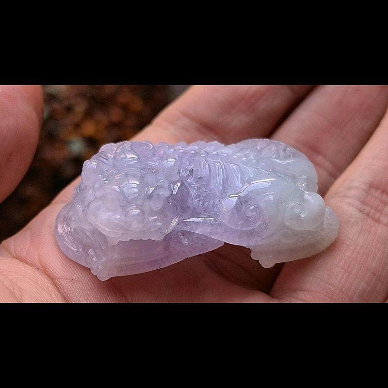 6560翡翠貔貅吊坠紫罗兰男女冰糯种高端玉石霸王挂件天然A货招财