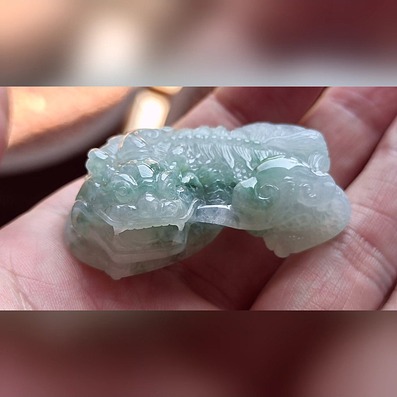 5709翡翠貔貅吊坠男女冰糯种高端玉石器霸王皮丘挂件天然A货招财
