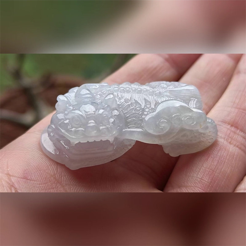 3010翡翠貔貅吊坠男女冰糯种高端玉石器霸王皮丘挂件天然A货