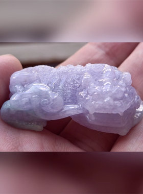 6642翡翠貔貅吊坠男女冰糯种高端玉石器霸王皮丘挂件天然A货