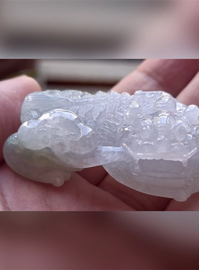 6641翡翠貔貅吊坠男女冰糯种高端玉石器霸王皮丘挂件天然A货