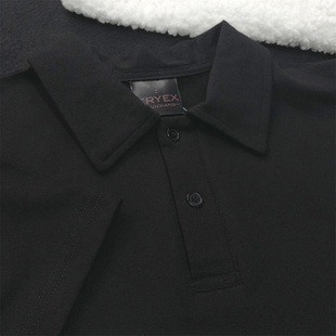 夏季男士polo衫男纯黑痞帅短袖男款有领t商务黑色翻领宽松重磅T恤