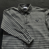 日式 黑白小格子长袖 老钱风2026秋季 衬衣男士 TRYEX 黑衬衫 新款 衬衫