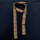 围脖薄款 休闲细围巾护颈长条窄版 高级感复古格子小围巾女秋季 法式