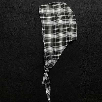 cosplay配饰秋季别致包头帽黑白格子披肩围巾头巾男女帽子领巾潮