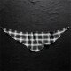 老钱风黑白格子三角巾挂饰男时尚 配饰格子配饰女叠穿裤 链腰带腰链
