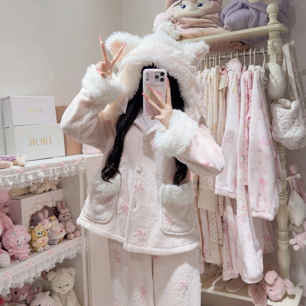 欧若拉2026新品双面绒家居服