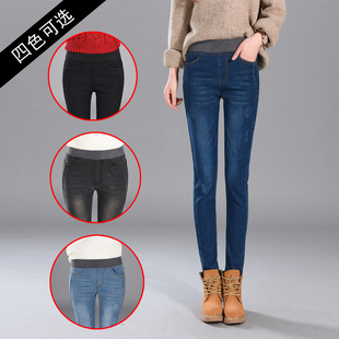 松紧腰牛仔裤 韩版 女长裤 显瘦学生小脚铅笔裤 潮 弹力修身 2020春秋季
