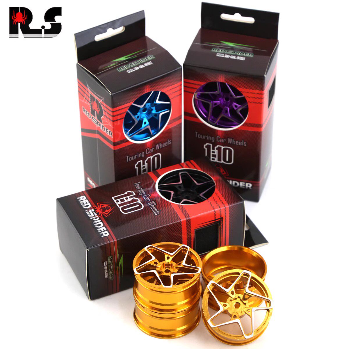 RS STARSCREAM 1:10 사쿠라 D5 YOKOMO TT02 드리프트 페라리 시뮬레이션 금속 휠 R128