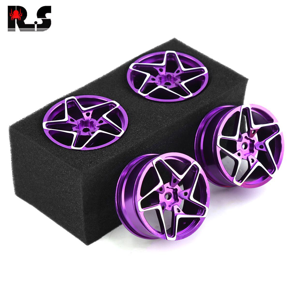 RS STARSCREAM 1:10 사쿠라 D5 YOKOMO TT02 드리프트 페라리 시뮬레이션 금속 휠 R128