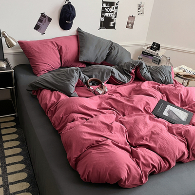 2026新款简约纯色全棉单件被套