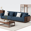 宋式 沙发轻奢高级全套家具 美学实木沙发组合客厅直排沙发新中式