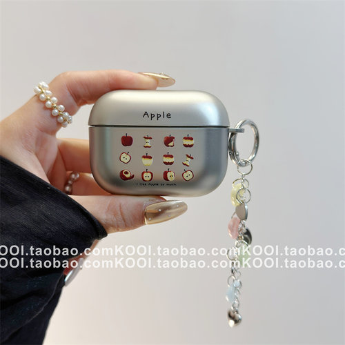 小众电镀银苹果适用airpods4保护壳airpodspro3保护套新款苹果耳机保护壳pro2耳机套女款二三4代耳机壳超火