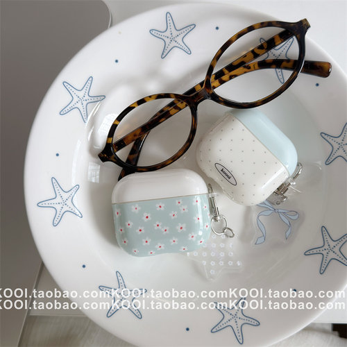 韩系小清新碎花适用airpods4保护壳airpodspro3保护套新款苹果耳机保护壳pro2耳机套女款二三4代耳机壳超火